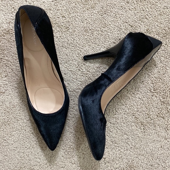 Calvin Klein Shoes - Calvin Klein Neila pony pointed toe heels